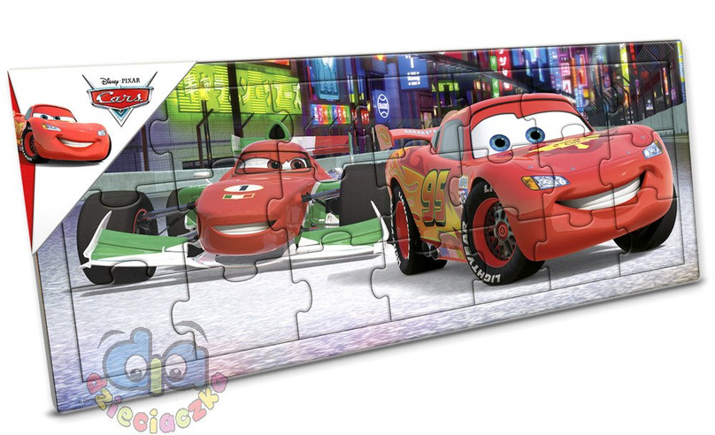 DISNEY UKŁADANKA DREWNIANA PUZZLE CARS AUTA 21 EL.