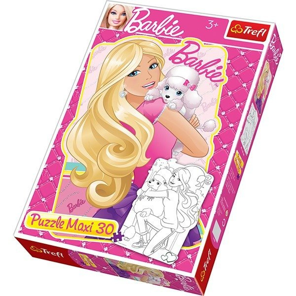 Puzzle 30-Maxi kontur, Przygody Barbie 14408