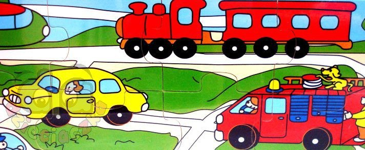 RUCH ULICZNY - POJAZDY układanka klocki drewniane PLAYME