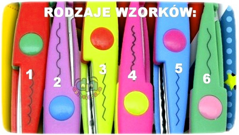 Nożyczki kształtowe 6 wzorów Noster
