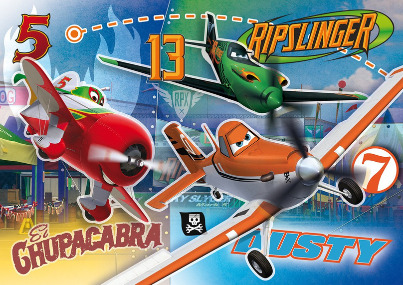 CLEMENTONI SUPER KIT PLANES 08204 memo domino +2x puzzle