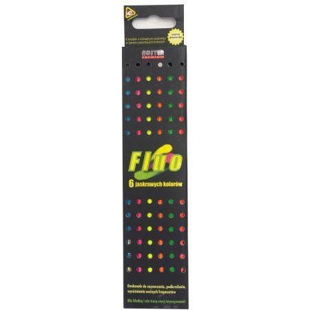 Kredki ołówkowe 6-kol. Fluo, Noster