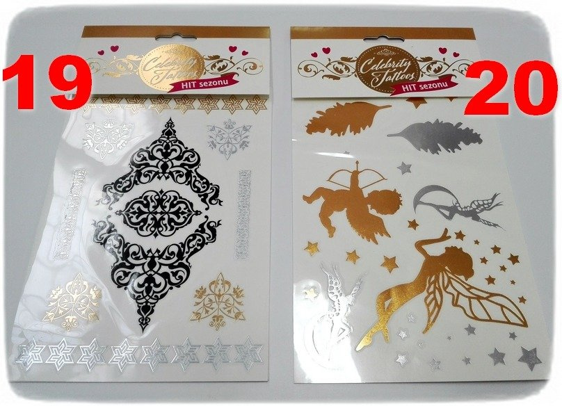 CELEBRITY TATTOOS Tatuaże METALICZNE zestaw HIT LATA od Tm Toys