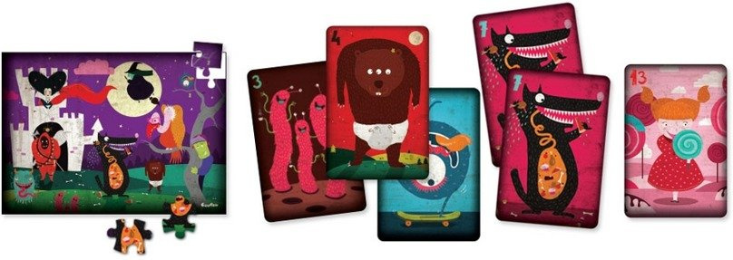 CZUCZU Karty 3 gry + Puzzle CZARNY PIOTRUŚ
