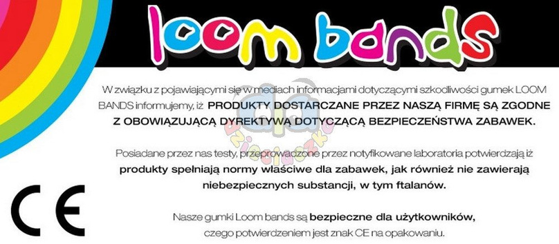 Gumki do robienia bransoletek LOOM BANDS 300 szt. - ATESTOWANE