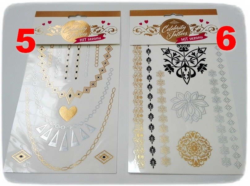 CELEBRITY TATTOOS Tatuaże METALICZNE zestaw HIT LATA od Tm Toys