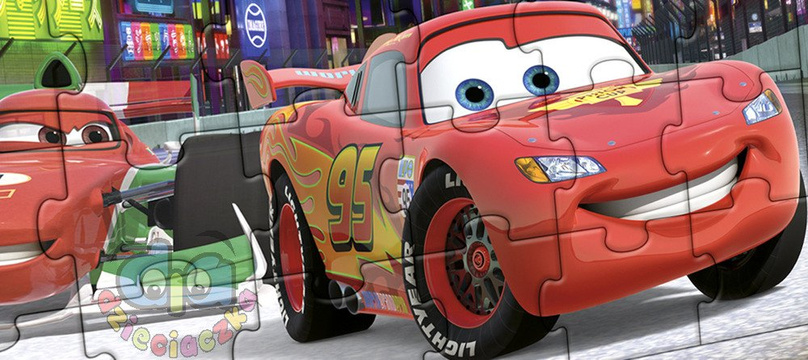 DISNEY UKŁADANKA DREWNIANA PUZZLE CARS AUTA 21 EL.