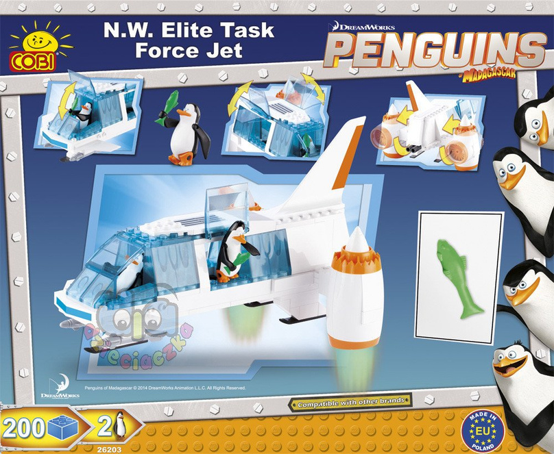 Pingwiny z Madagaskaru VTOL JET klocki COBI 26203