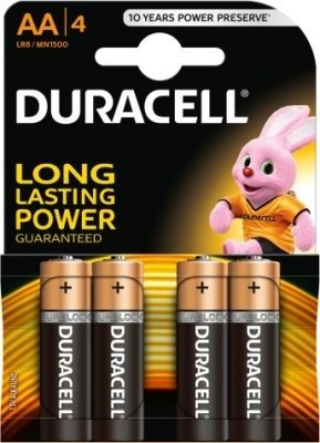 LR6/ AA BATERIE alkaliczne DURACELL 4 SZT, blister