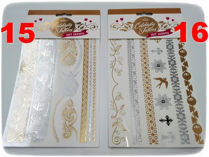 CELEBRITY TATTOOS Tatuaże METALICZNE zestaw HIT LATA od Tm Toys